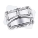 Thumbnail 1 of Empress World ถาดหลุมสแตนเลส 3 ช่อง รุ่น A ฝาปิดพลาสติก x 12