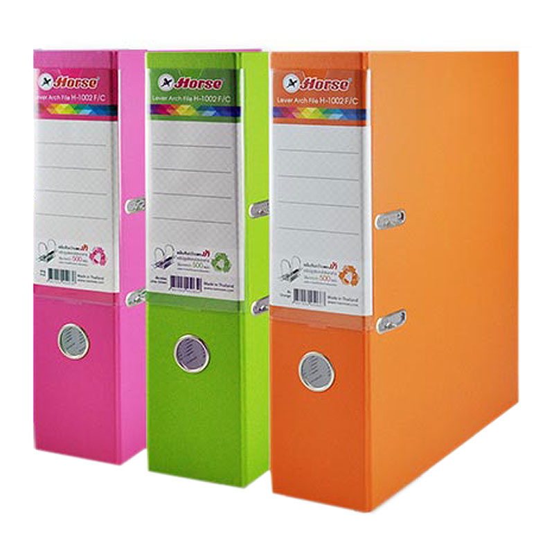 HORSE Lever Arch File 3" Model H1002F Assorted colors x 3 Makro PRO