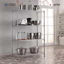 Thumbnail 5 of MZG ชั้นวางของปรับระดับ 4 ชั้น ขนาด 90x45x165 ซม. สีโครเมี่ยม รับน้ำหนัก 600 กิโลกรัม