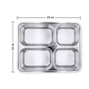 Thumbnail 3 of Empress World ถาดหลุมสแตนเลส 4 ช่อง รุ่น B เหลี่ยม ฝาปิดสแตนเลสเลส x 12