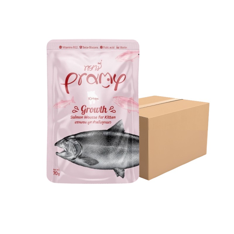 [12ซอง] PRAMY พรามี่ อาหารเปียกแมว สูตร Functional ขนาด 70 กรัม KT2-Growth