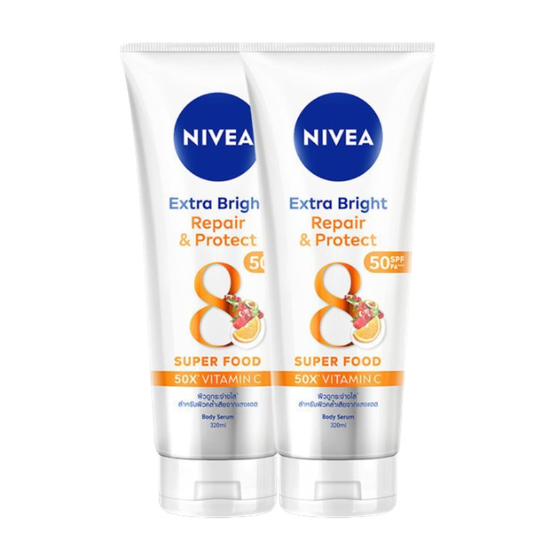 Nivea Extra Bright Repair and Protect SPF 50 PA+++ Body Serum 320 ml x 2