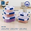 Thumbnail 2 of ซุปเปอร์ ล็อค ชุดกล่องถนอมอาหาร Blue Series มีซีลยาง พลาสติก เข้าไมโครเวฟ รุ่น 6727-S10 x 5