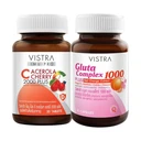 Thumbnail 1 of VISTRA Dietary Supplement Set Skin Bright IMU-PRO C Acerola Cherry 2000 Plus 30 Tablets + Gluta Complex 1000 Plus Red Orange 30 Capsules x 2