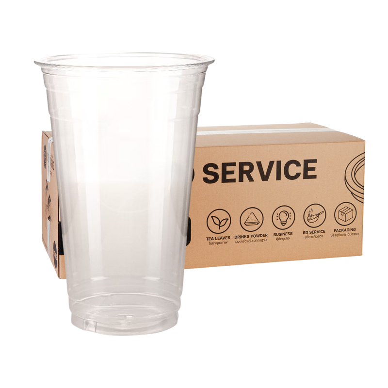 [PET22] Plastic Cup 22 oz 95 mm Straight Shape (50 pcs/pack) x 5 Packs