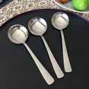 Thumbnail 1 of Twin Fish ปลอดสนิม ช้อนซุปโต๊ะ ช้อนตักแบ่ง ช้อนกลาง 3 ชิ้น หนา2.5มม.#51-03Twin Fish