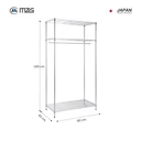 Thumbnail 1 of MZG ชั้นแขวนเสื้อปรับระดับพร้อมชั้นวาง ขนาด 90x45x180 ซม. สีโครเมี่ยม
