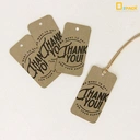 Thumbnail 2 of Depack T023(THANK250)-K(Non-Rope)(สีคราฟท์250กรัมไม่เชือก) ป้ายห้อยสินค้าทรงสี่เหลี่ยมผืนผ้า พิมพ์ลาย Thank You (1 แพ็ค/ 250 กรัม)
