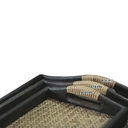 Thumbnail 2 of ถาดเสิร์ฟไม้ไผ่สานมีหู ขนาด 14x17 นิ้ว