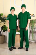 Thumbnail 2 of ชุดสครับ ชุดพยาบาล สีเขียวเข้ม SIZE S