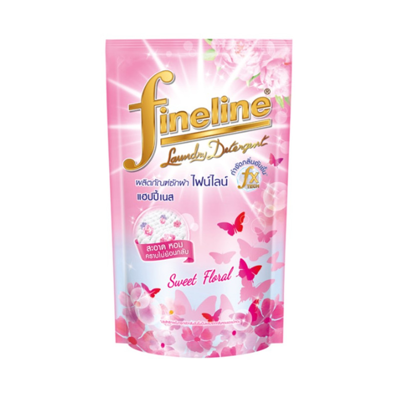 Fineline Liquid Detergent Happiness Sweet Floral 400 ML. Pink