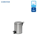 Thumbnail 2 of Round Stainless Soft-Close Bin 5L Metalic Silver - CHINTER F-0332