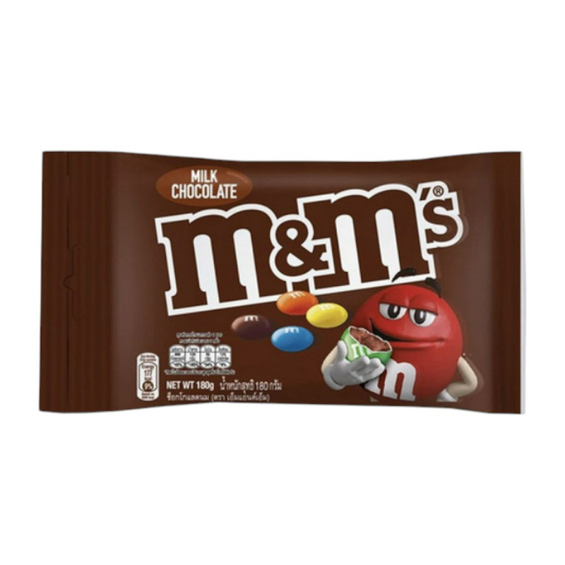 [แพ็ก 2 ชิ้น] M&M's Milk Choco เอ็มแอนด์เอ็ม ช็อกโกแลตนม 180 กรัม x2