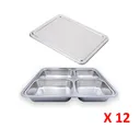 Thumbnail 2 of Empress World ถาดหลุมสแตนเลส 4 ช่อง รุ่น B เหลี่ยม ฝาปิดสแตนเลสเลส x 12