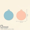 Thumbnail 2 of Depack T020(250)-B(Non-Rope)(สีฟ้า250กรัมไม่เชือก) ป้ายทรงกลมไม่พิมพ์ลาย (1 แพ็ค/ 250 กรัม)