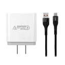 Thumbnail 1 of อาซากิ อะแดปเตอร์ Wall Charger 1 USB-A White พร้อมสายชาร์จ USB-A to USB-C ยาว1M. Black