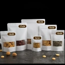 Thumbnail 2 of Matapat ถุงคราฟท์สีขาว หน้าต่างขุ่น หลังทึบ (ขาว 12x20) ตั้งได้ มีซิปล็อค White Kraft Window Zip bag ถุงขนม ซองขนม ซองใส่ชา บรรจุ 25ใบ