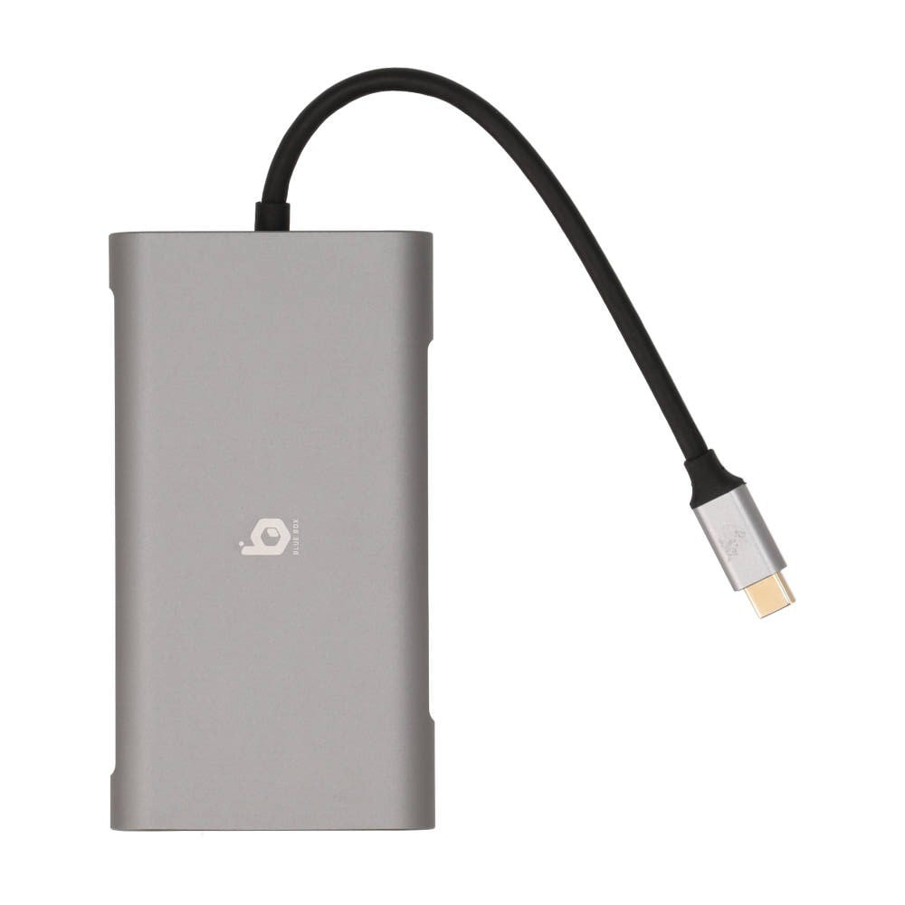 BLUE BOX 10-in-1 USB Type-C Hub Silver Grey