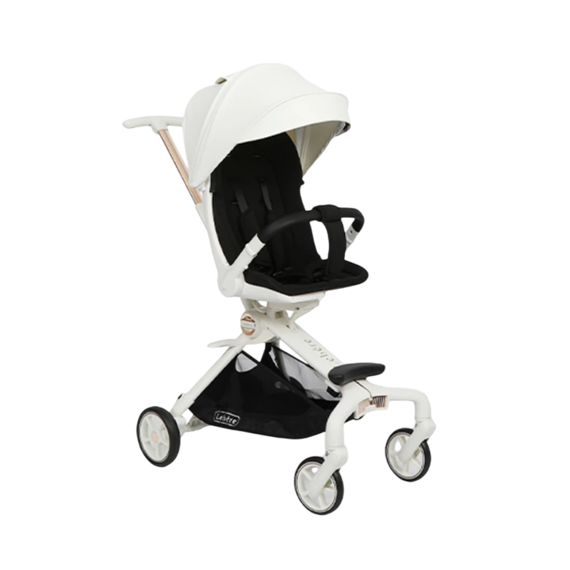 Keenz รุ่น Lebere S รถเข็นเด็กขนาดเล็ก รับน้ําหนักได้ 50 kg. หมุน 360° องศา White/Black