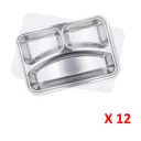 Thumbnail 2 of Empress World ถาดหลุมสแตนเลส 3 ช่อง รุ่น A ฝาปิดพลาสติก x 12