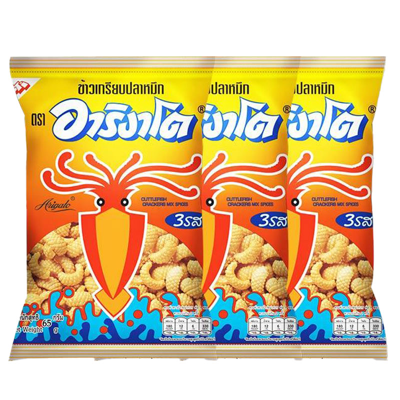 ARIGATO Cuttlefish Cracker 65 g x 3