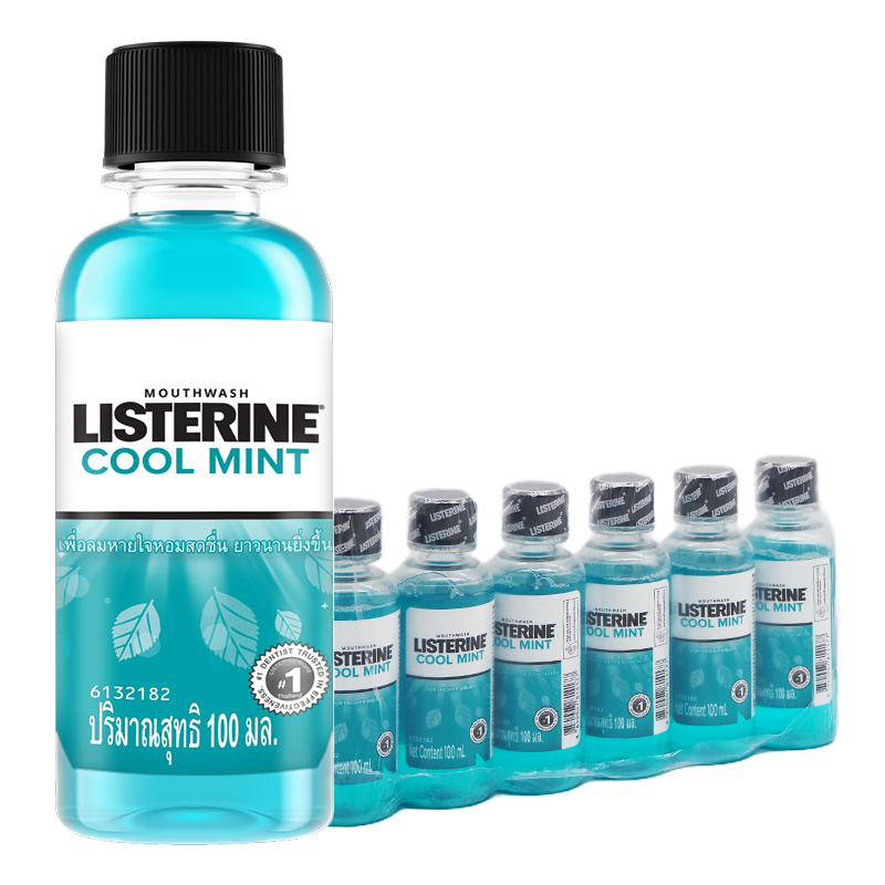 LISTERINE Mouthwash Cool Mint 100 ml x 6