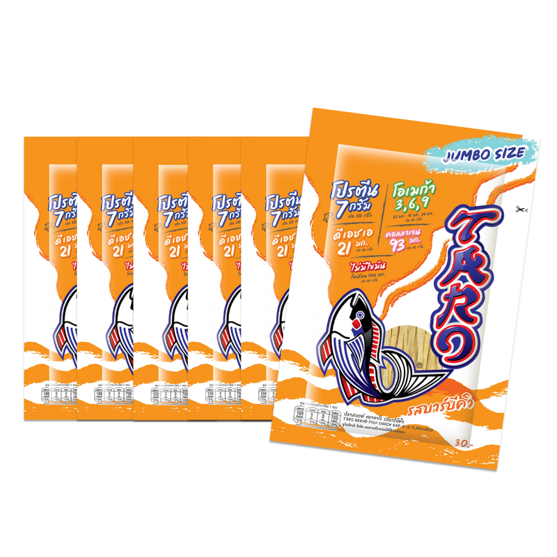 TARO FISH SNACK BARBECUE FLAVOURED 30G. X6