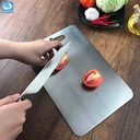 Thumbnail 3 of Twin Fish เขียงสเตนเลส Stainless steel cutting board รับประกันปลอดสนิม เกรด 304 ไซส์ L ทนทาน อายุการใช้งานนาน รหัสCBSS-L