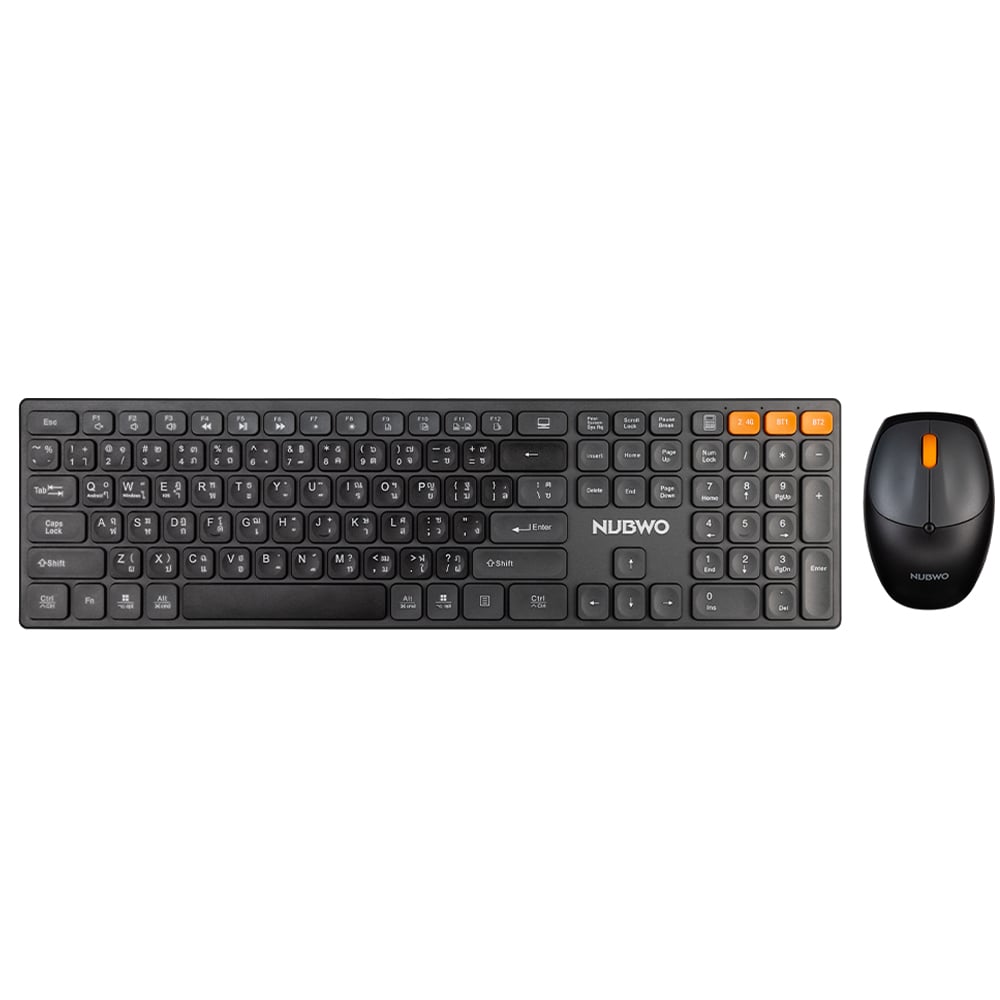 NUBWO Wireless Combo Set NKM631 TH/EN Black