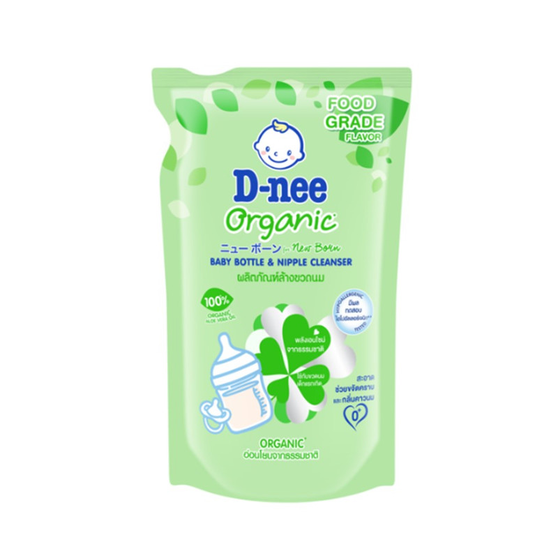 [Pack 3] D-nee Baby Bottle & Nipple Liquid Cleanser Organic 550 ML. x3