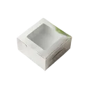 Thumbnail 1 of Quickpack - กล่องหน้าต่างสุดแกร่ง ครึ่งปอนด์/ชิฟฟ่อน ทรงเตี้ย ขนาด 15x15x5 cm – 20 กล่อง