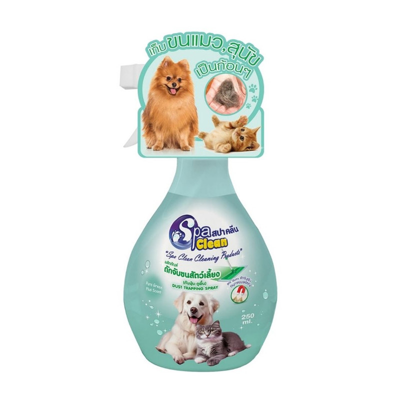 ดันฝุ่น-ถูพื้น ดักจับขนสัตว์เลี้ยง ขนาด 250 มล. Pure Green Plus Scent