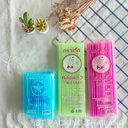 Thumbnail 1 of Matapat หลอดดูดน้ำ (หลอดยาว) หลอดสั้น/หลอดยาว แบบมีริ้ว/สีพาสเทล ยาว: 25Cm กว้าง : 8mm