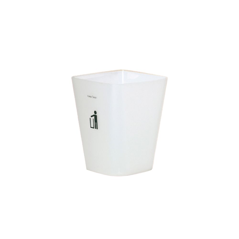 DKW Official HH-222P ถังขยะเหลี่ยม (ไม่มีฝา) 5.5L ถังขยะ มินิมอลTrash bin 5.5Liter สีขาวขุ่น