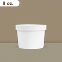 Thumbnail 1 of Matapat ถ้วยกระดาษสีขาว พร้อมฝา (ขาว/ 8oz) ถ้วยไอติม ถ้วยกระดาษคราฟท์สีขาว กระปุกคุกกี้ กระปุกขนม ถ้วยไอศรีม ถ้วยซุปมีฝาปิด (25ชุด)