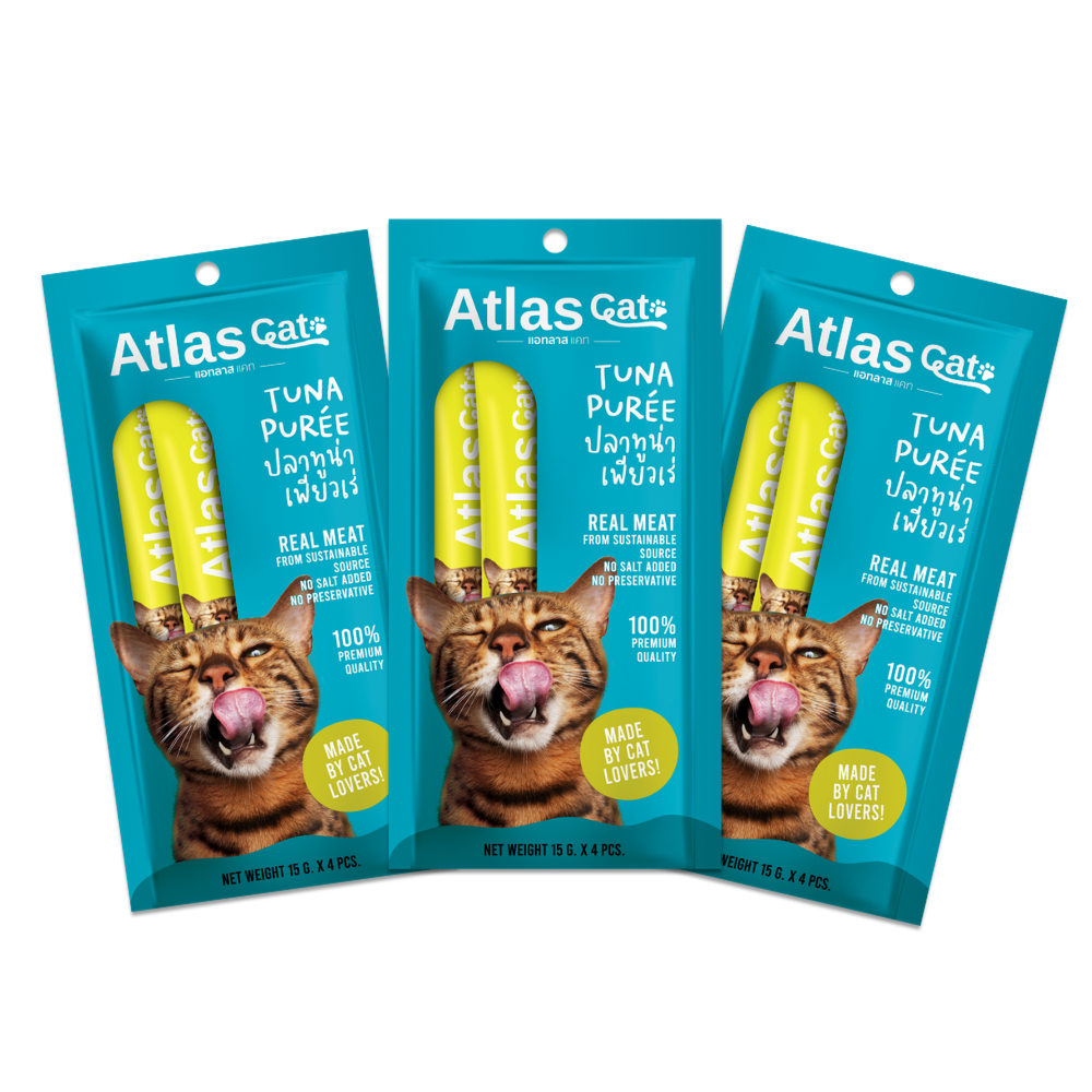 ATLAS CAT TUNA PUREE (15Gx4) x 3
