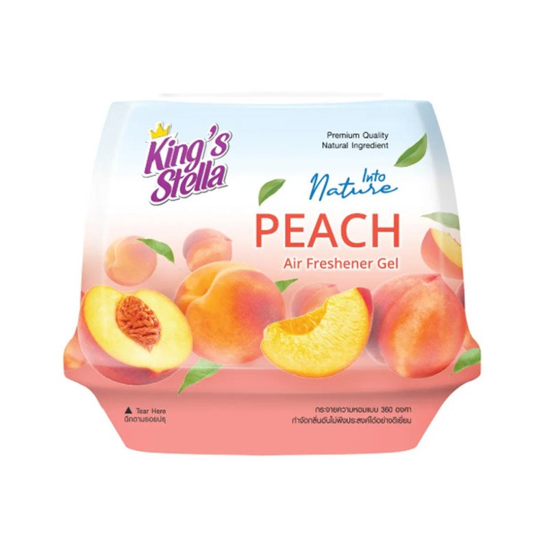 King's Stella (คิงส์สเตลล่า) Into Nature Gel เจล น้ําหอมปรับอากาศ หอมยาวนาน 30 วัน 180g Peach