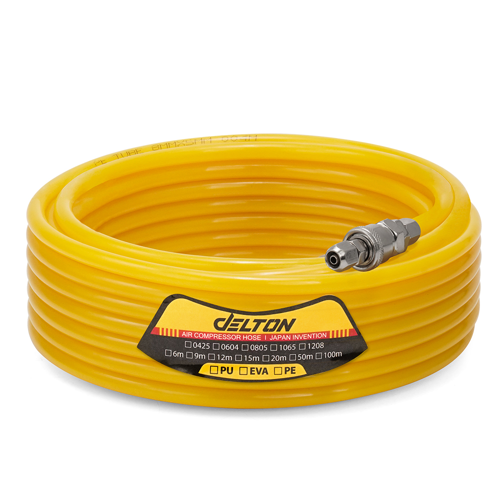 DELTON สายลม PE สายลมสําเร็จรูป อย่างดี ขนาด 8x5 มม. ความยาว 12 เมตร Polyethylene Tube สายต่อปั๊มลม