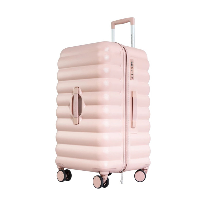 กระเป๋าเดินทางล้อลาก รุ่น BLOSSOM สีสดใส 2 สี ผิวเงาคุณภาพสูง วัสดุABS+PP Pink 24winden