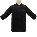 Thumbnail 2 of เอโร่ เสื้อกุ๊กแขนสามส่วนดำกุ๊นแดง ไซส์ L