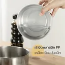 Thumbnail 4 of HomeHuk หม้อสแตนเลสพร้อมฝาปิด 5 ใบ หม้อแขก 10-18 ซม. สีเงิน