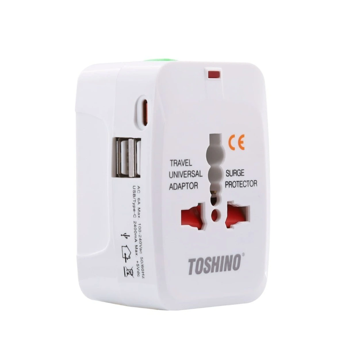 TOSHINO Adapter 4 in 1 + Surge + 2A1C 5V2.4A