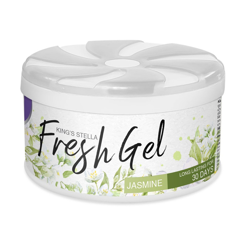 King's Stella (คิงส์สเตลล่า) Fresh Gel เจลน้ําหอมปรับอากาศ เหมาะสําหรับห้องน้ํา ตู้เสื้อผ้า ให้กลิ่นหอมยาวนาน 70g Jasmine