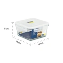 Thumbnail 2 of ซุปเปอร์ ล็อค กล่องถนอมอาหารแก้ว ฝาใส ซีลขาว เข้าไมโครเวฟได้ เข้าเตาอบได้ ทนความร้อนสูง รุ่น 6086 900 มล.