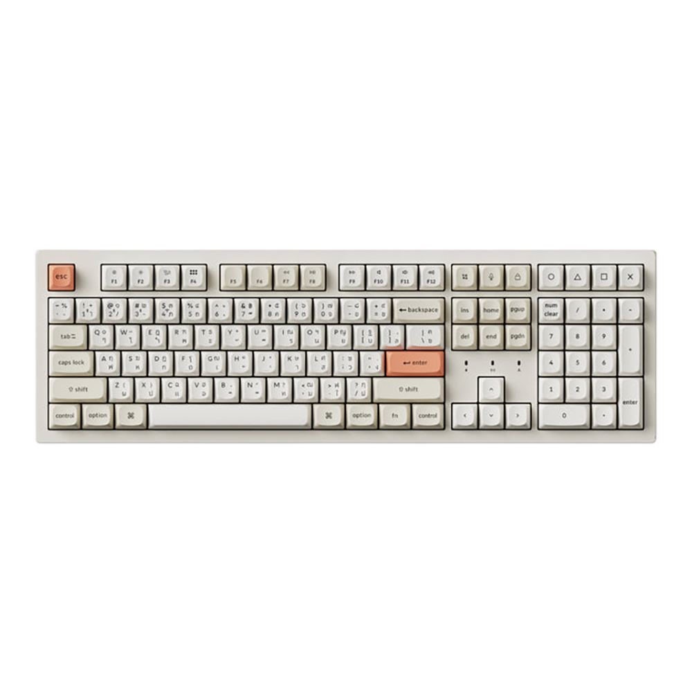 KEYCHRON WIRELESS KEYBOARD (คีย์บอร์ดไร้สาย) K10 ZMK - SILENT NON-BACKLIT EN/TH RETRO PASTEL,RED SWITCH