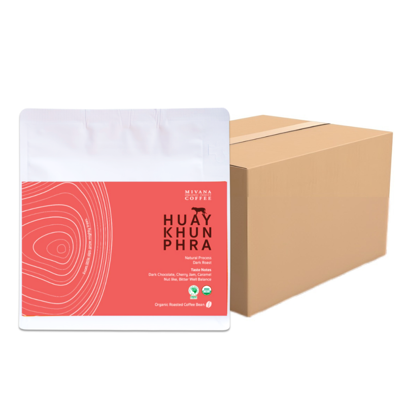 MIVANA COFFEE - HUAY KHUN PHRA (DARK ROAST) ORGANIC ARABICA ROASTED COFFEE BEANS 100g. X5