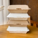 Thumbnail 4 of Matapat Fest กล่องอาหาร (ยกลัง ขาว/600) กล่องอาหารกระดาษ กล่องรักษ์โลก 725 / 600 มล. กล่องเฟสช้อยส์ กล่องคราฟท์น้ำตาล ขาว (800ชิ้น/ยกลัง)