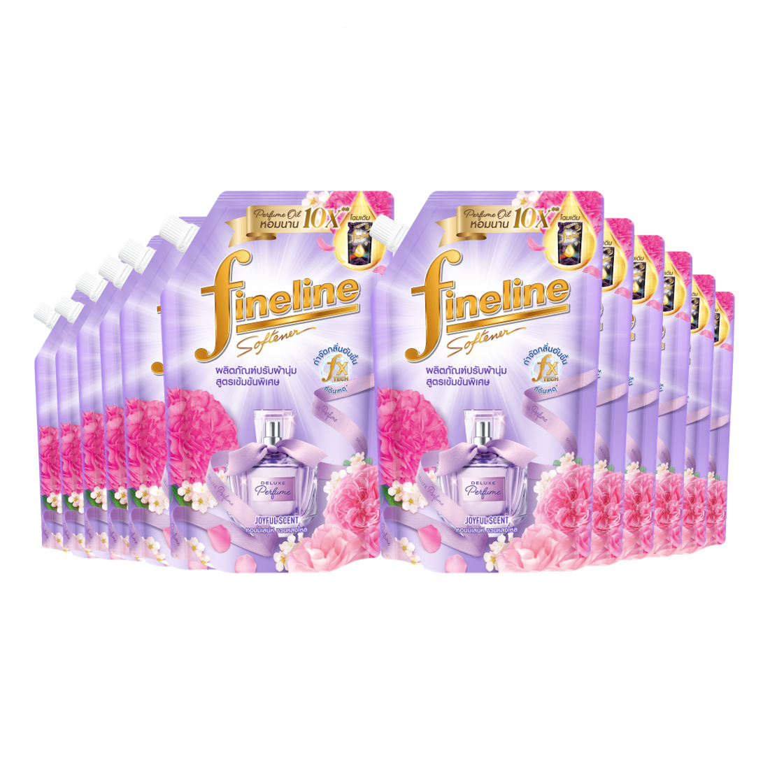 [Case] Fineline Fabric Softener Concentrated Deluxe Joyful Scent 440ml.  x12