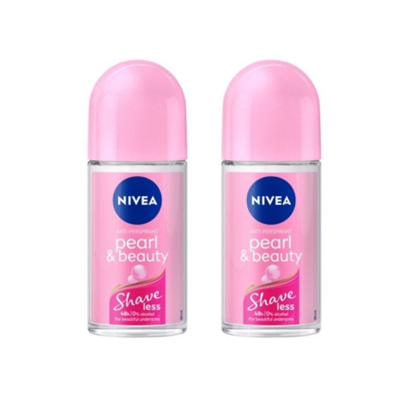 NIVEA ROLL ON PEARL & BEAUTY SHAVELESS 50 ml x 2