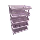 Thumbnail 2 of ตะกร้าชั้นวางเหลี่ยมอเนกประสงค์ 5 ชั้น สีม่วง ขนาด 51x41x95 ซม. ใหญ่ รุ่น BK-136-1